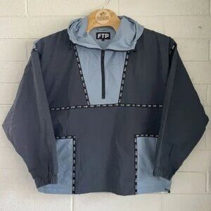 FTP Fck The Population Blue Pullover Windbreaker Jacket Men's Large
